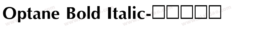 Optane Bold Italic字体转换